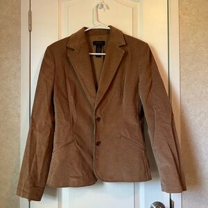 Brown velvet corduroy blazer coat